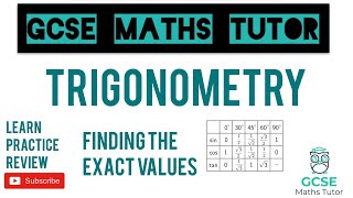 How To Find The Exact Trigonometric Values  Trick for Trigonometry  Sin Cos Tan  GCSE Maths Tutor [upl. by Himelman735]