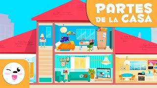 Aprende las habitaciones de la casa  Vocabulario para niños [upl. by Jeffers]