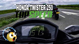 Honda CB Twister 250 Top speed velocidad máxima [upl. by Mcginnis406]