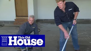 How to Epoxy Coat a Garage Floor  This Old House [upl. by Garwood]