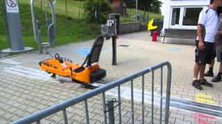 Sommerrodelbahn Alpine Coaster Oberammergau Bobtransport Talstation [upl. by Haras]