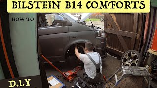 Fitting Bilstein B14 Komforts to my VW Transporter  How to DIY [upl. by Tiernan376]