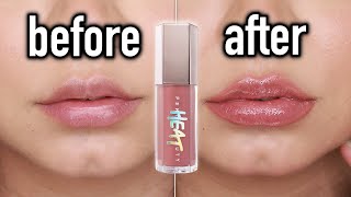 The Best Lip Plumping Gloss New Fenty Beauty Gloss Bomb Heat Lip Luminizer  Plumper Review FUY [upl. by Ecirbaf478]