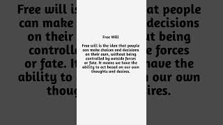 Free Will freewill meaning debates implications philosophy psychology [upl. by Skantze427]