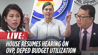 LIVE House resumes hearing on OVP DepEd budget utilization  November 25 [upl. by Afinom]