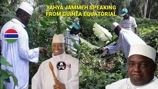 Yahya JAMMEH Speaking From Guinea Equatorial To GAMBIANS [upl. by Anelrats]