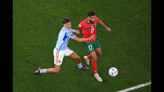 Sofiane Boufal Master Class vs Spain 06122022  HD 1080i [upl. by Brackely689]