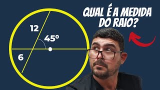 🔥🔥QUESTÃO INCRIVEL DE GEOMETRIA PLANARELAÇÕES MÉTRICAS NO CÍRCULOTEOREMA DE PITÁGORASVESTIBULAR [upl. by Burn]