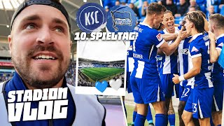 11 VS WILDpark 💙🤍  Karlsruher SC 🆚 Hertha BSC  XXL STADION VLOG 🏟⚽ [upl. by Hirza902]