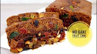 No Bake Fruit Cake  Easy Fruit Cake recipe Christmas Cake [upl. by Caralie]