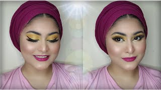 Minimal Yellowish Eyeshadow amp Matte Magenta lipstick Makeup Tutorial Bangla Tasnim Siddika [upl. by Tham]