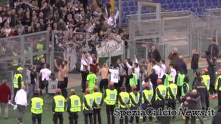 Clip RomaSpezia Coppa Italia  tifosi spezzini  16122015 [upl. by Nahgen253]