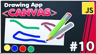 CANVAS JavaScript Drawing App 🎨  Draw ● Undo ● Erase ● Colors  Full HTML5 Canvas App Tutorial [upl. by Parrott]