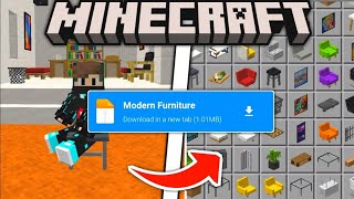 Best Furniture mod for Minecraft Pe 120 🔴Mediafire Link [upl. by Bitthia]