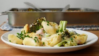 Tortellini Auflauf mit Brokkoli amp Schinken  Tortellini Casserole with Broccoli amp Ham  ENG SUBS [upl. by Ahsiak]