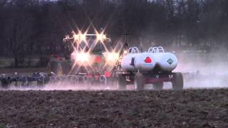 2016 Field Work John Deere 9620R Working at Night [upl. by Elreath]