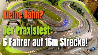 Wieviel Platz für Carrerabahn mit 6 Fahrern Wie lang sollte die Rennbahn sein Rennen mit Revoslot [upl. by Dulcia]