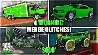 SOLO GTA 5 TOP 4 WORKING CAR MERGE GLITCHES AFTER PATCH 168 F1BENNYS MERGE GLITCH GTA ONLINE [upl. by Shum]