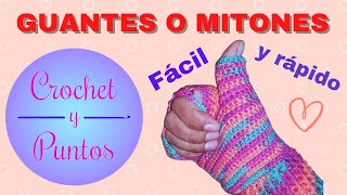 GUANTES sin dedos a Crochet PASO A PASO [upl. by Nnaylloh944]