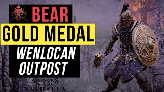 🥇 GET GOLD the EASY WAY  Wenlocan Outpost BEAR Walkthrough  Mastery Challenge Tips  AC Valhalla [upl. by Anialahs]