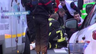 Fusillade de Montrouge  les secours tentent de sauver les blessés [upl. by Irina]