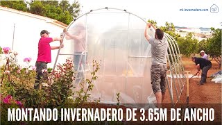 🛠 Como montar invernadero de 365 metros de ancho con ventanas ideal para climas fríos y nevadas ❄️ [upl. by Roseann]