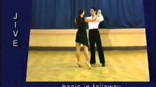 Jive dance steps 01 Basic in fallaway [upl. by Htiffirg606]