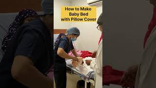 How to make Baby Bed Pillow Cover baby newborn youtubeshorts [upl. by Steinberg]