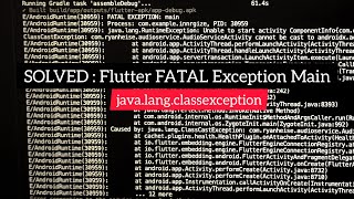 Solved FATAL Exception Main  Most Annoying Flutter Error  In 1 minute 🤯 [upl. by Barbra398]