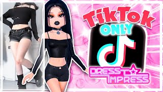 ONLY Using TIKTOK OUTFITS In Dress To Impress COMPILATION [upl. by Toddie]