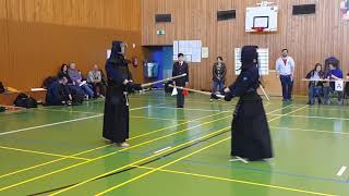 Kendo Shiai  Kote Ippon with slow motion [upl. by Strohl]