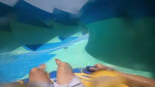 Amazing Waterslides at Laguna Waterpark by Meraas in Dubai United Arab Emirates POV [upl. by Ahsekyt13]