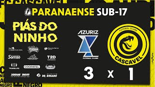 MELHORES MOMENTOS AZURIZ 3 X 1 CASCAVEL  PARANAENSE SUB17 [upl. by Syah]