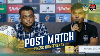 Post Match Press Conference PSIM Jogja 31 Persekat Tegal  PSIM Raih Kemenangan Perdana [upl. by Uri]