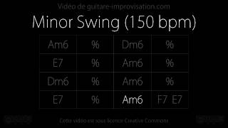 Minor Swing 150 bpm  Backing track [upl. by Ailis]