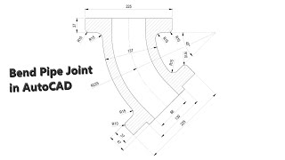 Bend Pipe Joint  Autocad Practice Drawing  Design Classes [upl. by Nahtanaj]