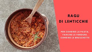 RAGU DI LENTICCHIE facile e buonissimoPerfetto per pasta verdure e bruschette  CiboinValigia [upl. by Esele706]