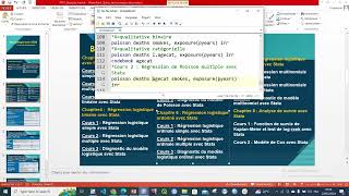 Cours 16 Biostatistique avec STATA Régression de Poisson multiple 1624 [upl. by Kremer35]