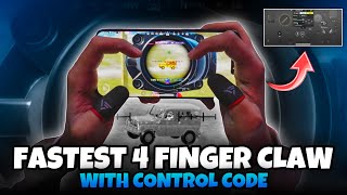 FASTEST AND EASIEST 4 FINGER CONTROLS IN BGMI WITH CONTROL CODE💥TipsTricks Mew2 [upl. by Narba41]