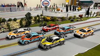 Scaleauto Porsche 911 GT3 Slot car racing Predator Speedway Kelowna Slot Car Club KSCC [upl. by Luemas]