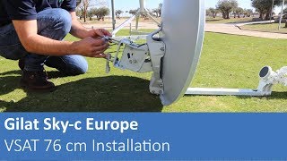 76cm VSAT Gilat Skyc Installation Europe [upl. by Derinna]