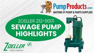 Zoeller 2120001 Model M212 Sewage Pump Highlight [upl. by Nomelif]