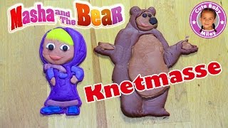 MASHA AND THE BEAR KNETMASSE SET  Lustige und süße Figuren selber kneten  CuteBabyMiley [upl. by Sheri]