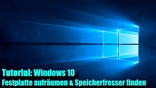 Windows 10 Festplatte aufräumen  Speicherfresser finden Tutorial [upl. by Klayman189]