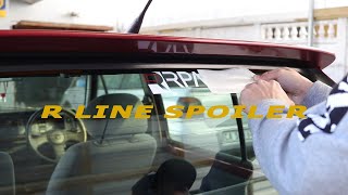 Mk1 Citi Golf Budget Build  How to fit a R Line spoiler  500 sub GIVEAWAY [upl. by Rimidalg]