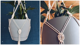 DIY Macrame Plant Hanger  natural and simple [upl. by Kceb]