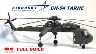 BUILDING ICM CH 54 TARHE SCALE HELICOPTER MODEL KIT  WITH FULL BUILD PHASES [upl. by Ducan431]