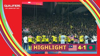 Malaysia 4  1 Bangladesh  Kelayakan AFC Asian Cup 2023 [upl. by Salita471]