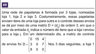 CFO PMSP  Barro Branco Questão 49  2022 Matemática  Matrizes [upl. by Marion]