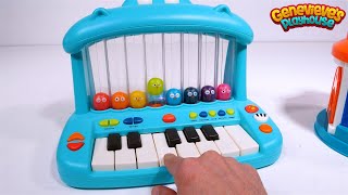 Learning Video for Toddlers  Learn Colors Shapes amp Numbers with Hippo Toy Piano and Shape Match [upl. by Kriss]